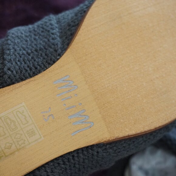 Miim Women's Grey leather sweater Loafers - Picture 3 of 6